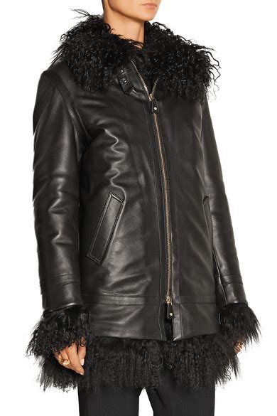 versace shearling jacket|net a porter Versace jacket.